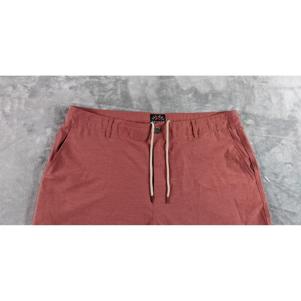 Faherty All Day Shorts Men 36 Red Pink Drawstring Stretch 9